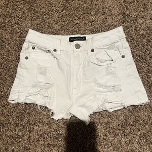 Aeropostale White Distressed Women's Shorts